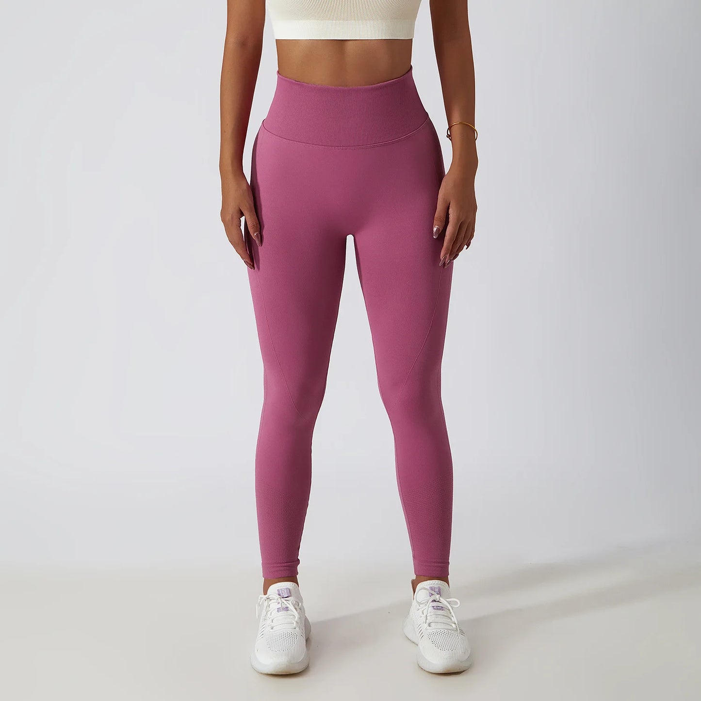 High-Waisted Seamless Leggings - Scrunch Butt Push-Up Yoga Pants for Fitness and Workout