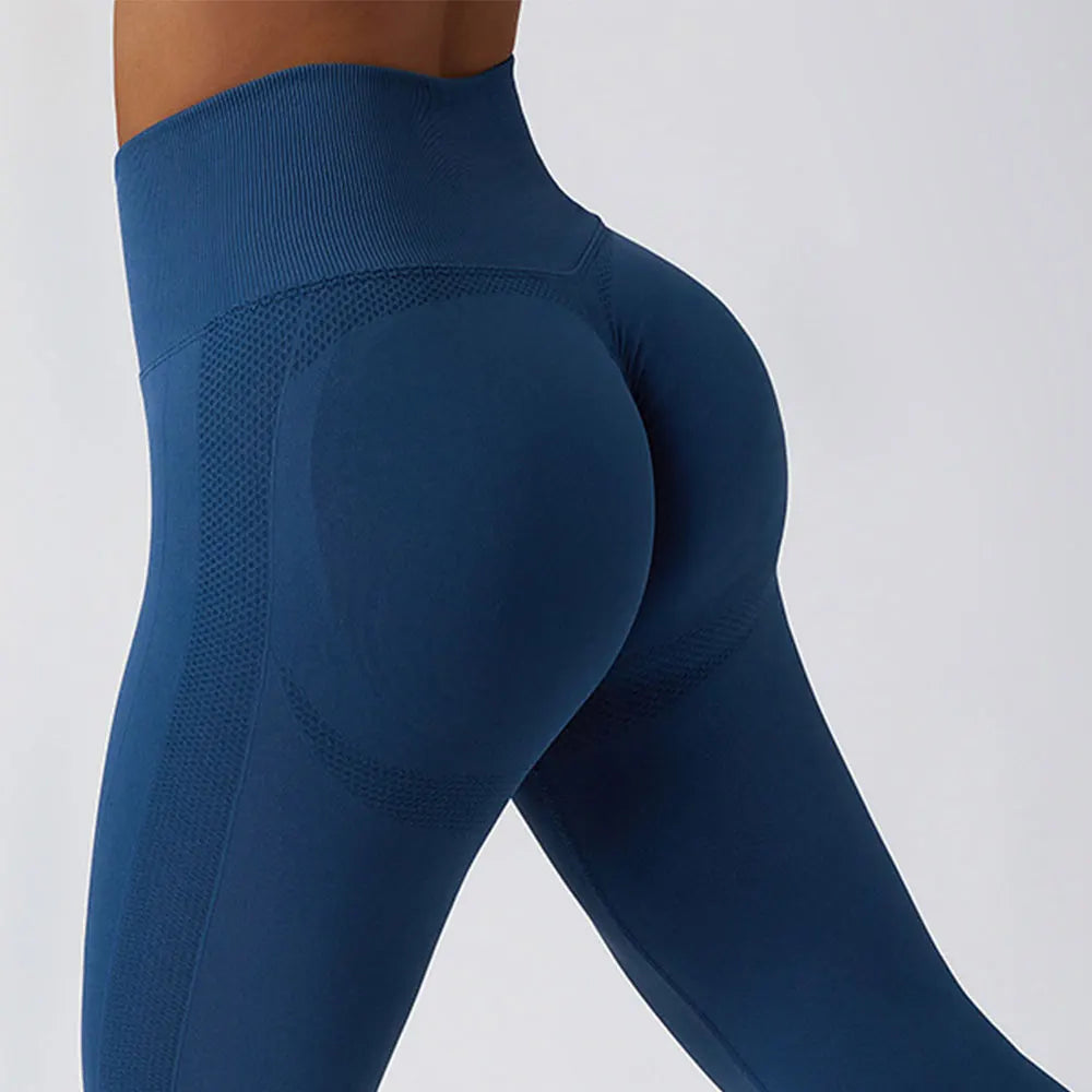 High-Waisted Seamless Leggings - Scrunch Butt Push-Up Yoga Pants for Fitness and Workout