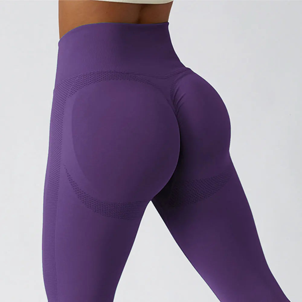 High-Waisted Seamless Leggings - Scrunch Butt Push-Up Yoga Pants for Fitness and Workout
