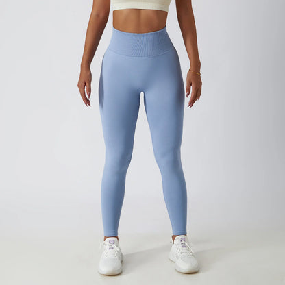 High-Waisted Seamless Leggings - Scrunch Butt Push-Up Yoga Pants for Fitness and Workout